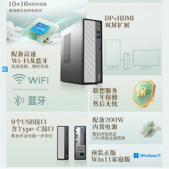 联想瑞天500 商用办公台式电脑台式机主机(酷睿13代i5-13450HX 16G 512G SSD win11)三年质保